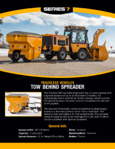thumbnail of Trackless Tow Behind Spreader