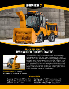 thumbnail of Trackless Twin Auger Blowers