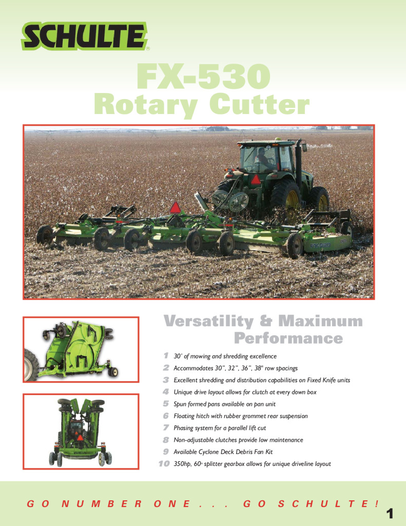 Schulte FX530 Rotary Cutter HP Fairfield